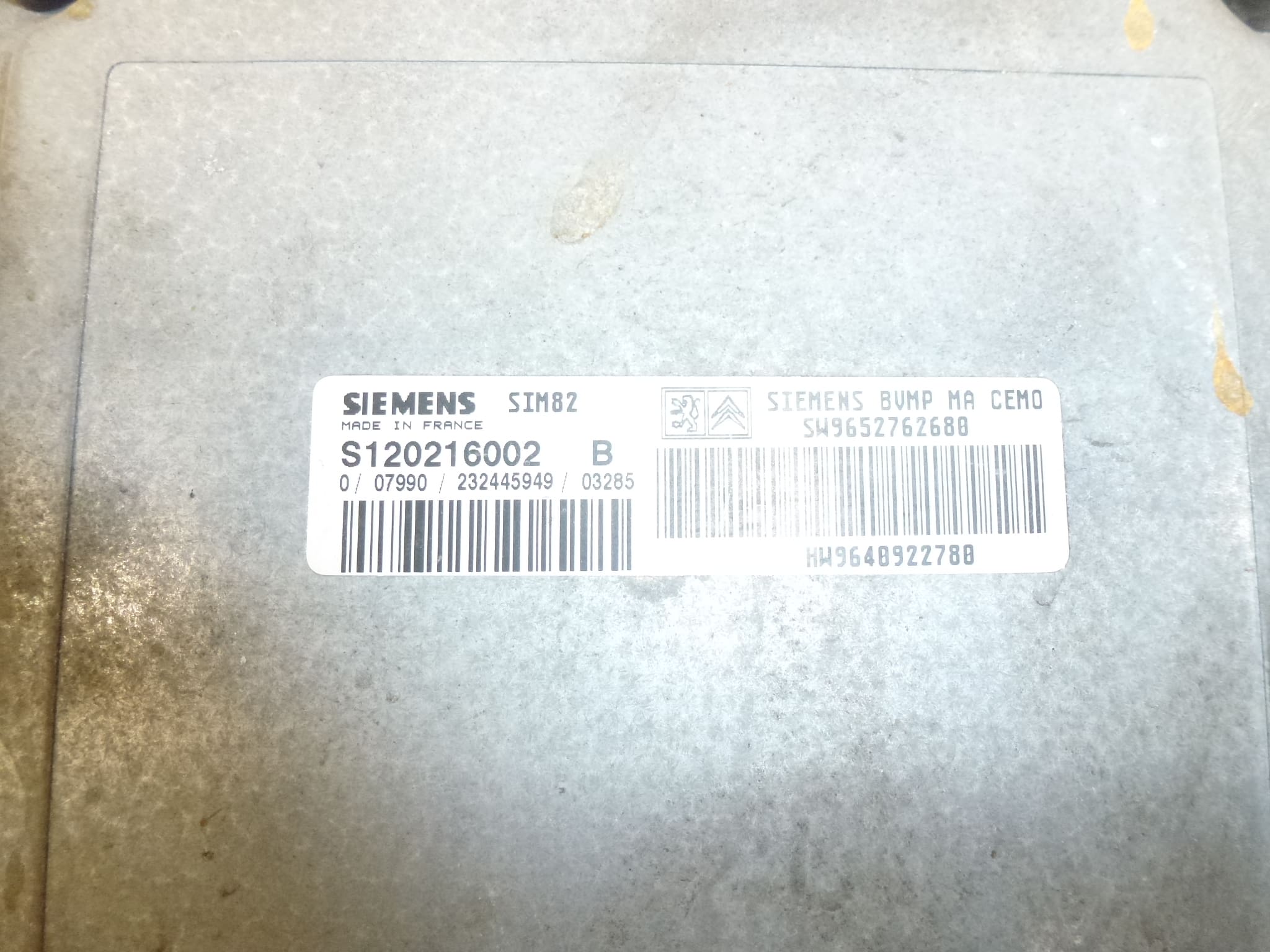 Calculateur sensodrive Citroën Peugeot 9640922780 S120216002 B 2529J9 – Image 2