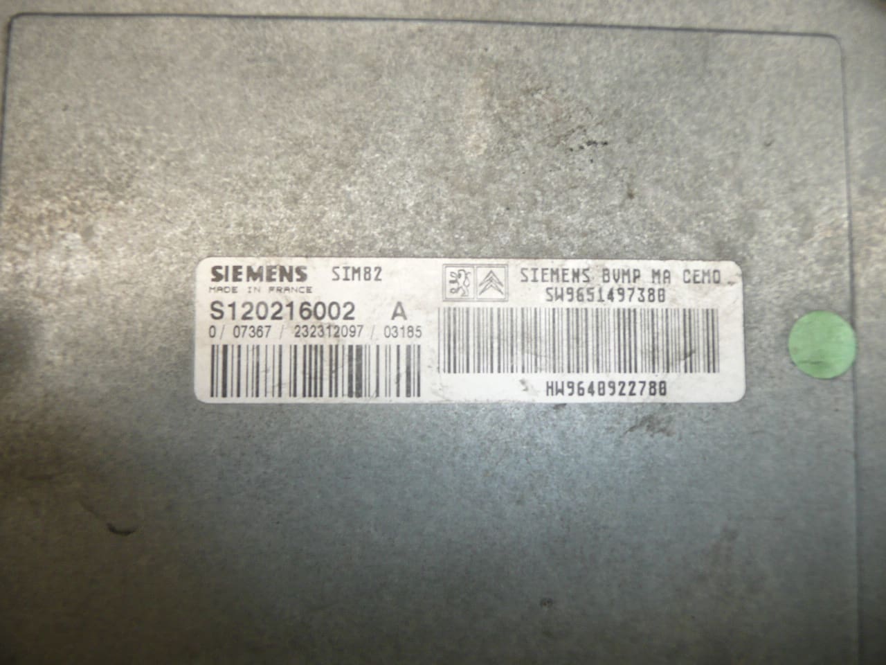 Calculateur sensodrive Citroën Peugeot 9640922780 S120216002 C 2529J9 – Image 2
